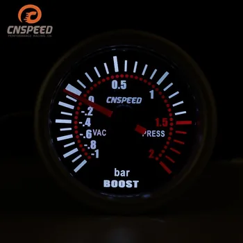 Skaitmeninis Universalus 52mm Automobilių Turbo Boost Dulkių -1~2 BAR Manometras Paspauskite Slėgio daviklio Rodyklė Metrų Dūmų Len LED CNSPEED YC101310