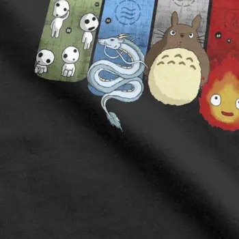 Studio Ghibli T-Marškinėliai Vyrams Totoro Anime Marškinėlius Japonijoje Naujovė Medvilnės Marškinėliai, Įgulos Kaklo trumpomis Rankovėmis T Shirts Suaugusiųjų Drabužiai