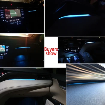 PMFC Automobilio Salono LED Konsolė Aplinkos Lemputės Dekoratyvinis Apšvietimas Atmosfera Šviesos Žibintas Toyota Camry 2018 2019 2020