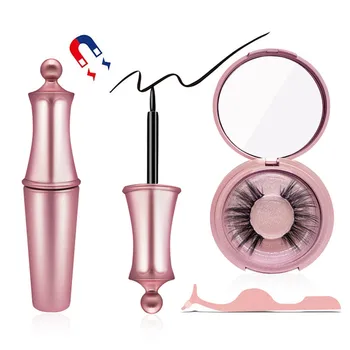 MIOFIA magnetinio blakstienos su 5 magnetai rožinė magnetinio blakstienų rinkinį su magnetiniu akių kontūro ir blakstienų curler
