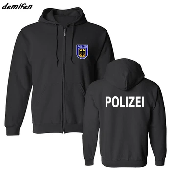 Pavasarį, Rudenį Vyrų Fleece Hoody Palaidinukė Nauja Bundespolizie Miestai Berlynas Specialiųjų Policijos Pajėgų Bundespolize Hoodies Striukė