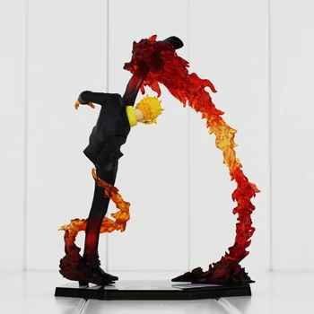 Vienas Gabalas Juodos Kojos Sanji Ugnies Mūšis Versija Anime PVC Veiksmų Skaičius, Surinkimo Modelis Žaislai Su būda 16cm