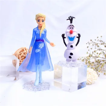 5vnt/Set Disney Sušaldyti 2 Elsa Anna Olaf Sven Kristoff Princesė Žaislai Pvc Veiksmų Skaičius, Lėlės Vaikams Kalėdų Dovana, 9-14cm