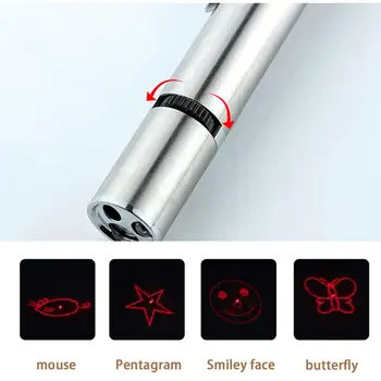 Multi-funkcija Mini Žibintuvėlis UV Lazerio Šviesa 3 in 1 USB Įkrovimo Nerūdijančio Plieno Pen Šviesos Kempingas