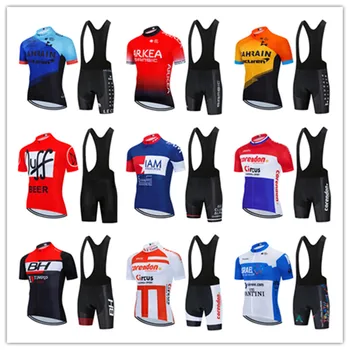 Vasaros dviračių drabužių 2020 vyrų komanda lenktynių kostiumas trumparankoviai dviračių drabužių Maillot Ropa Ciclismo lauko sporto drabužių