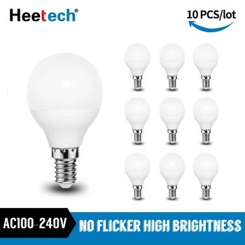 10vnt/daug LED Lemputė E14 3W LED Lempa 5W 9W 7W Lampada, LED Apšvietimas, Prožektoriai, Stalo Lempos, Šalta/Šilta Balta Led Šviesos Blubs 110V, 220V