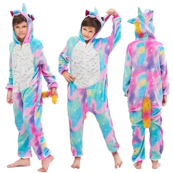Žiemos Berniukai Dygsnio Pajama enfant Vaikai Cosplay Sleepwear Oneise Vaikų Mergaičių 