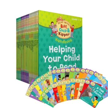 33 knygų 1-3 Lygio Oksfordo Skaitymo Medis Trinti Chip&Kipper Vertus Libros Padėti Vaikui Skaityti Phonics anglų kalba Istorija Paveikslėlių Knygą