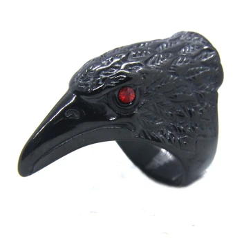 2018 Black Eagle Žiedas Su Raudonų Akių 316L Nerūdijančio Plieno Aukščiausios Kokybės, Mados, Naujo Dizaino Juodos Dviratininkas Erelis Žiedas