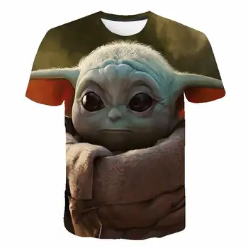 Yoda T marškinėliai Berniukams, Mergaitėms Mandalorian Anime Marškinėliai Harajuku Mados Animacinių filmų T-shirt Laisvalaikio Streetwear Estetinės Marškinėlius Viršūnės