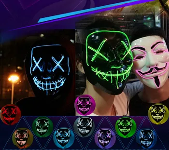 2020 Halloween Mask LED Šviesos 