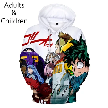 Kūrybinės Mano Herojus akademinės bendruomenės 3D Hoodies Vyrų/moterų/Vaikų Rudens Žiemos Megztiniai megztinis Klasikinis Anime Mano Herojus akademinės bendruomenės Sportinę aprangą