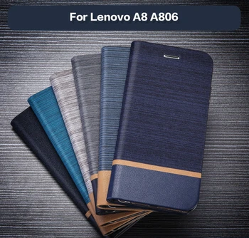Verslo Odinis Telefono Dėklas Lenovo A8 A806 Apversti Piniginės Atveju Galinį Dangtelį Lenovo A8 A806 Silikono Atveju