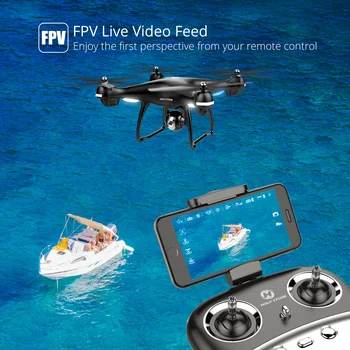 Šventosios Akmens HS100 GPS Drone Su 1080P 720P HD Kamera FPV Wifi 120° FOV Plataus Kampo RC Sraigtasparnis Quadrocopter Fotoaparato RC Drones