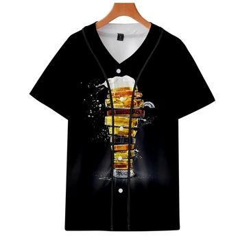 Alaus Burbulas Gėrimų 3D Atspausdintas Krepšinio marškinėlių Mada Moterims/Vyrams Atsitiktinis Vasaros Marškinėlius 2019 Karšto Pardavimo Madingų Drabužių Streetwear