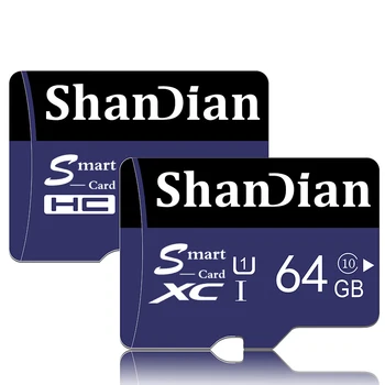 ShanDian Originalus Micro sd kortelę 64GB 32GB 16GB 8GB SDHC SDXC Atminties Kortelės MicroSDXC MicroSDHC class10 6 klasės 