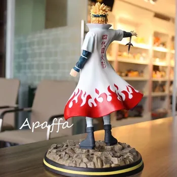 28cm Anime Pav Žaislai, Naruto Shippuden Minato Namikaze Keturių Kartų PVC Veiksmų Skaičius, Žaislų Kolekcijos Lėlės Modelio Dovana