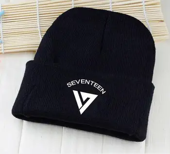 Kpop septyniolika logotipo spausdinimo skrybėlę unisex k-pop kepuraitė žiemos hip-hop gorro