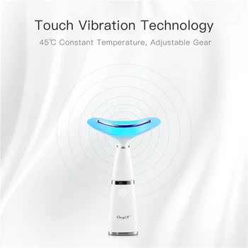 3 Režimai Ultragarso Vibracija LED Fotonų Terapijos Kėlimo Kaklo, Veido Slim Dvigubo Smakro Raukšlių Pašalinti Odos Kėlimo ir Sukimo