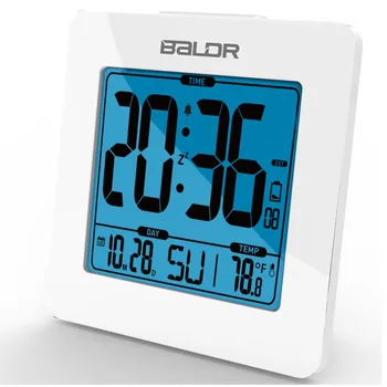 Baldr Skaitmeninis Laikrodis Termometras LCD Apšvietimas Kalendorius Patalpų Temperatūros Matuoklis Žiūrėti Stalas Atidėjimo Laikmatis Vaikams, Stalo Laikrodis