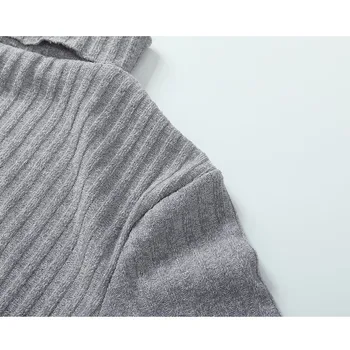 Mados Moterų žiemą, rudenį Atsitiktinis juostele Megztinis Golfo Megztiniai megztinis Suknelė nauja Seksuali žiemos drabužiai, moteriški megztiniai