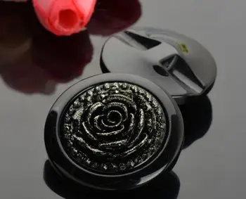 2018Korean Žiemos Rose Suknelė mygtuką aukštos kokybės dervos sluoksnį mygtukai mados kailis mygtukai