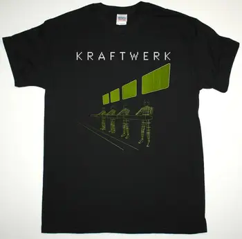 Kraftwerk 3D Black Marškinėliai Elektroninių Krautrock Neu! Priekiniai 242 Ultravox