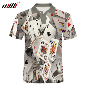 UJWI Prekės ženklo 3D Atspausdintas Polo Marškinėliai azartinių Lošimų ir Pokerio Kortos Vyrų 2020 Naują Atvykimo Marškinėliai Žmogui Tinka Mados vyriški Marškinėliai Topai