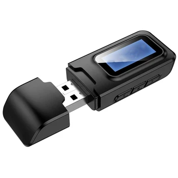 HFES Bluetooth 5.0 o Imtuvas Siųstuvas LCD Ekranas 3.5 mm AUX-Jack Stereo USB Bevielis Adapteris, Automobilių PC TV Ausines