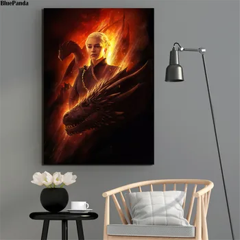 Daenerys Targaryen Drobės Tapyti Aliejumi Spausdinti Plakato Sienos Meno Berniukas, Vaikų, Miegamojo Nuotrauką Kambarį Namų Dekoro