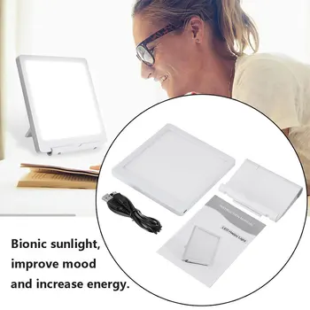 5W LIŪDNA Šviesos Fototerapijos 10000 LUX Bionic-Vasaros Emocinis Sutrikimas USB LED Lempa Terapijos Reguliuojamas Paramos Apatiškas