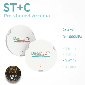 ST+Spalva Zirkon Zahn(95mm)(storis 12mm)--Beautyzir blocchi di cirkonis cirkonis blokuoti compatibile