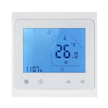 Sausi Kontaktai Dujų Katilas Šildymo Termostatas 90-240VAC Touchscreen LCD Kambario Temperatūros Reguliatorius, skirtas šildymo Katilai Savaitinis Programuojamas