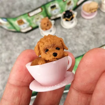 8pcs/daug Japonija Korėja originalus Arbatos puodelio šuo/katė/gyvūnų nustatyti paveikslas modelis, kryžiaus kawaii anime mielas žaislas, vaikas Namų/Biuro Apdailos