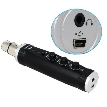 Alctron xu-2 usb keitiklis XLR USB Mikrofono Pre-amp ,Kompiuterio Garso Sąsaja, Skaitmeninis Garso Keitiklis su maitinimo šaltinis