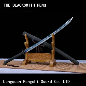 Išsiuvinėti pavasario peilis/Lenktas peilis per Ming dinastija/Čing juosmens/Kinų aštrių kardų/real metalo kardas/katana/Juosmens kalavijas