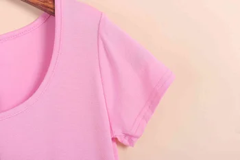 Plus Size Ruožas Pagrindinio Viršūnes 2020 Metų Vasaros Stiliaus trumpomis Rankovėmis marškinėliai Moterims U Kaklo, Medvilnės moteriški Marškinėliai Atsitiktinis Tees