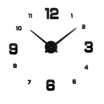 3D Sieninis Laikrodis Akrilo PASIDARYK pats Veidrodis, Sienų Lipdukai Dideli Laikrodis Žiūrėti Modernaus Dizaino Namų Dekoro Kvarciniai Laikrodžiai Adata Psv Eindhoven