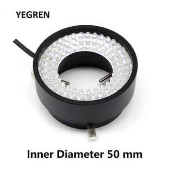 Pramonės Kamera CCD Matymo Šviesos Šaltinis Vidinis Skersmuo 50 mm 96 LED Žiedo Lempos Reguliuojamas Ryškumas Mikroskopo Apšvietimas