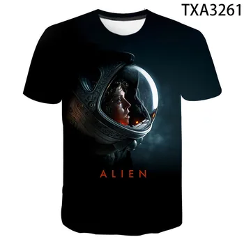 Alien Filmo marškinėliai Vyrams, Moterims, Vaikams Streetwear T-shirt 3D Spausdinimo Tee Mados Vasaros Trumpas Slevee Kietas Viršūnes Drabužiai