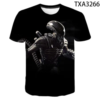 Alien Filmo marškinėliai Vyrams, Moterims, Vaikams Streetwear T-shirt 3D Spausdinimo Tee Mados Vasaros Trumpas Slevee Kietas Viršūnes Drabužiai