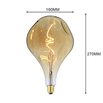 TIANFAN Didelis Edison Lemputes Derliaus Lemputės PS52/A160 Svetimų Led Lemputė Spiralės Kaitinimo 4W 220/240V E27 Dekoratyvinės Lemputės