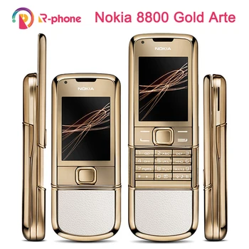 Originalus NOKIA 8800 Gold Arte 4GB ROM 8800GA 4GB Versija GSM Atrakinta Mobiliojo Telefono Restauruotas mobilusis telefonas