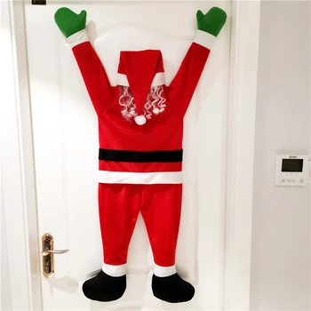 Kalėdos Super didelis aksomo Santa Claus apdailos drabužiai, dovanos, šventinės dovanos, durų sienos kabo dovanų Šalis Tiekia 
