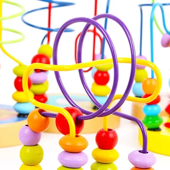 Montessori Žaislai Švietimo Mediniai Žaislai Vaikams Ankstyvo Mokymosi Matematikos Žaislas Skaičiavimo Ratą Granulių Vielos Labirintas kalnelius