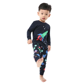 100 Medvilnės Visą Rankovės Medvilnės Berniukai Sleepwear Vaikai Lėktuvo Pižamos Vaikams, Kūdikių Mergaičių Naktiniai Marškiniai, Pižamos Pijama Unicornio Infantil Pijamas