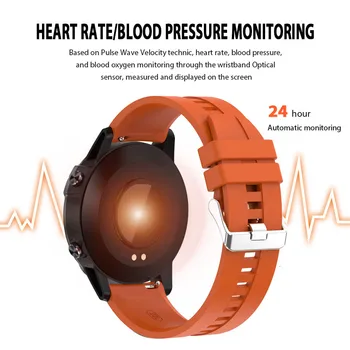 LIGE Naujas Smart Watch Vyrų Širdies ritmas Sphygmomanometer IP67 atsparus Vandeniui Oro SmartWatch Visą Ratą Jutiklinis Ekranas Fitness Tracker