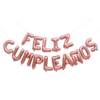 1set ispanijos Raidžių gimtadieniu Folija Balionai Sidabro Gimtadienio Laišką Kolbų šalis Dekoro Prekių Kūdikiams, vaikams, oro Globos