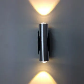 Šiuolaikinės Aukštyn Žemyn 2W LED Siena Šviesos Vonios kambarys su Dvigubo Stiklo Galvos dėl Namų Apšvietimo Miegamojo Kambarį Koridoriaus sienos Lempos