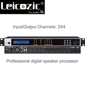 Leicozic DANTE 2.4 Profesionalus skaitmeninis garsiakalbis procesorius 2in4out pro audio dj įranga, programinės įrangos valdymo processador AC220V